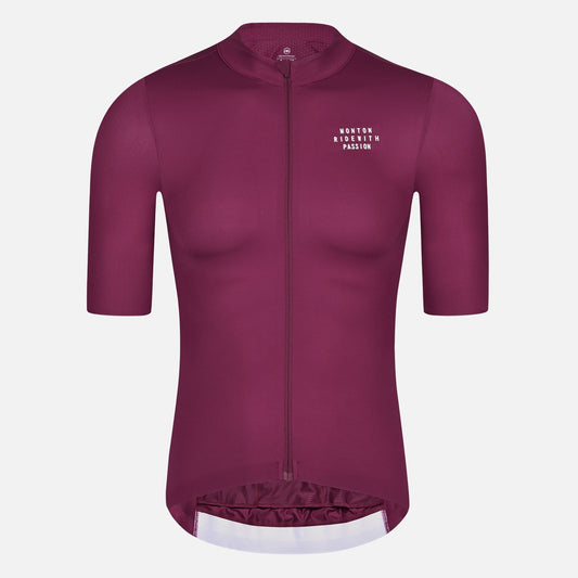 Cycling Jersey Mens PRO Obake Burgundy