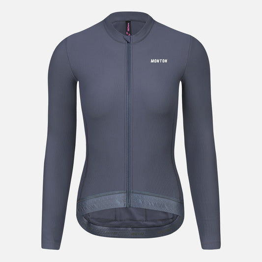 Women's Fleece LS Cycling Jersey RinRui Comet Purple